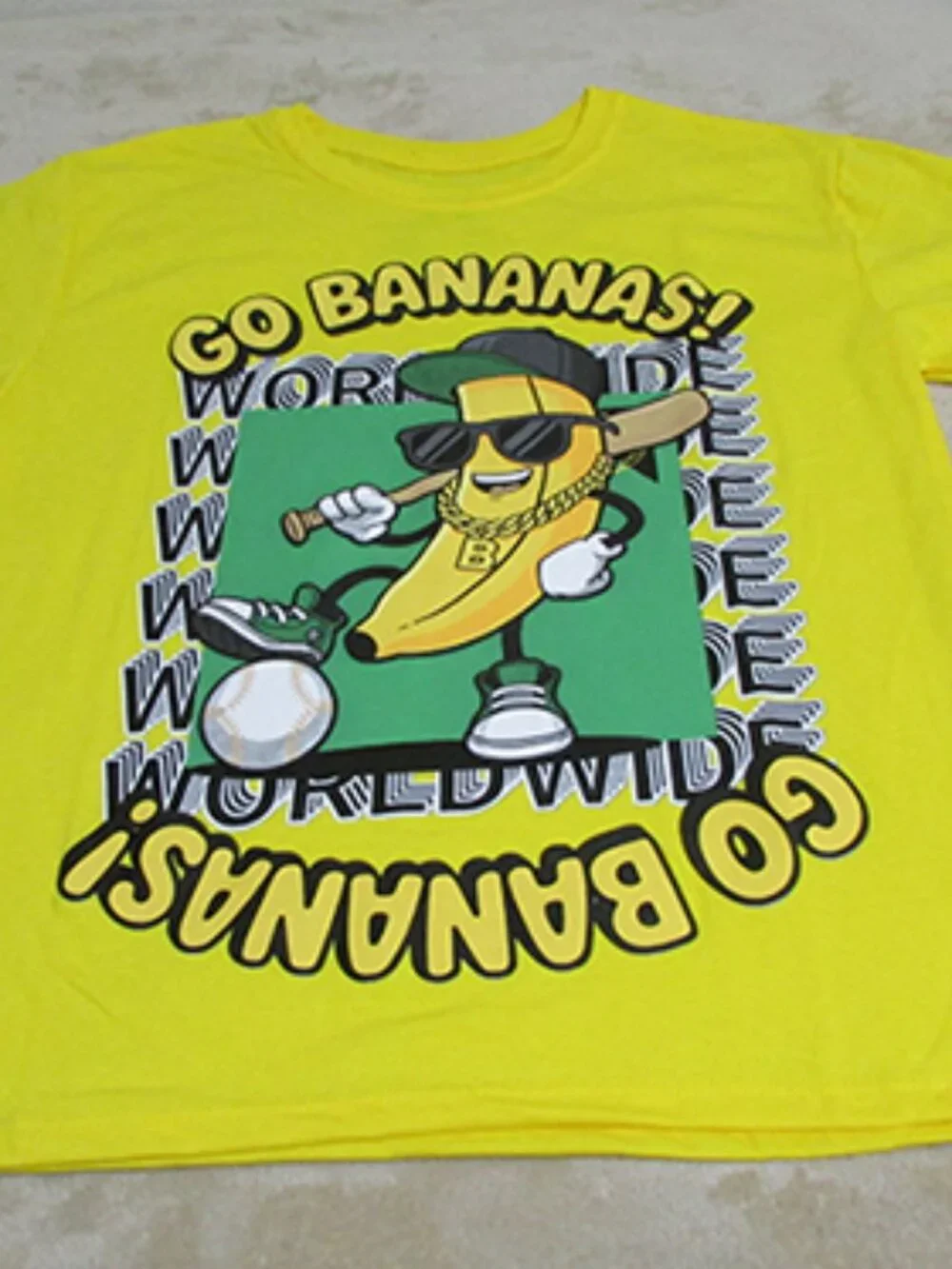 Savannah Bananas Go Bananas! Boys Graphic T-shirt Size 18/20 XL (B)